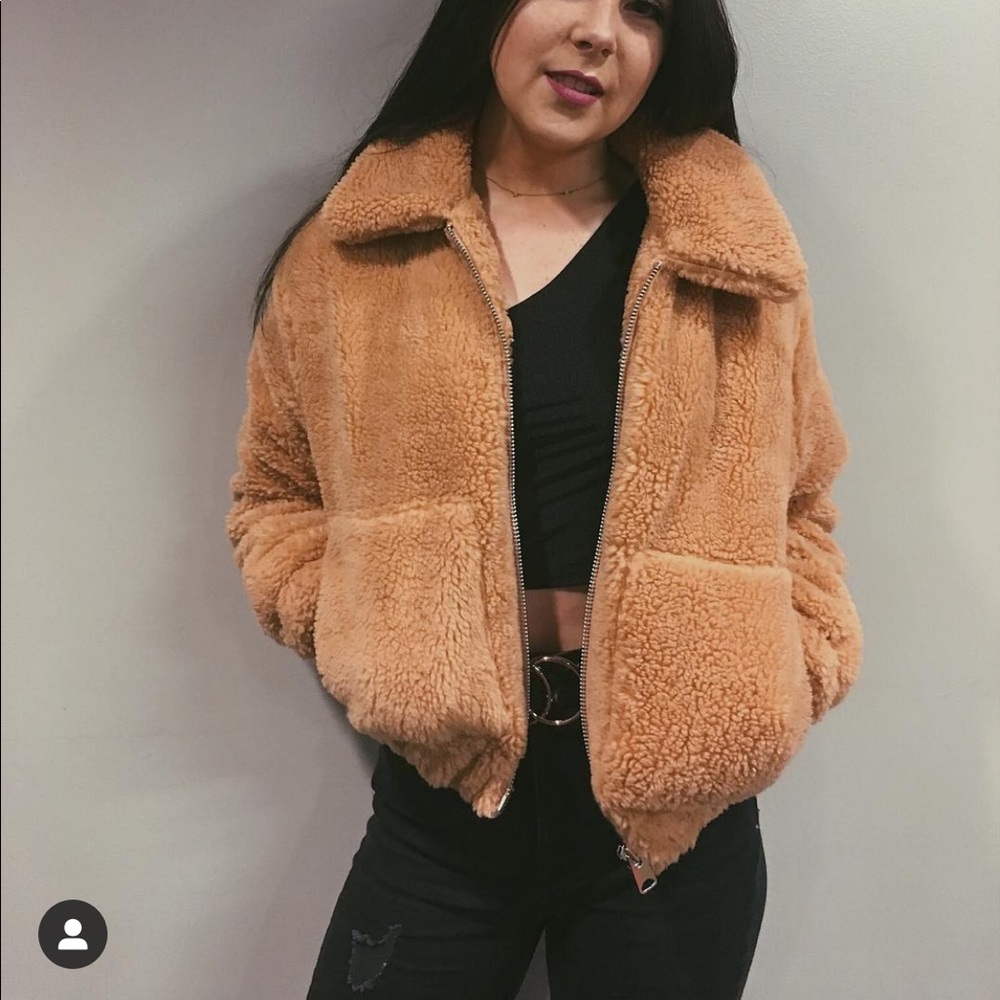 Cropped Teddy Coat - Urban Outfitters